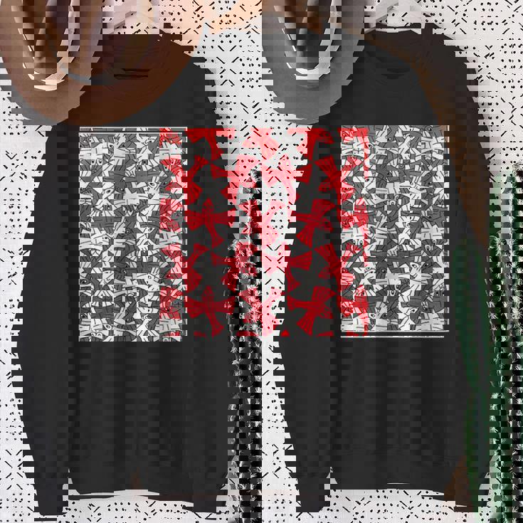 エッシャーにインスパイアされた鳥のテッセレーション。 スウェットシャツ 年配の女性への贈り物