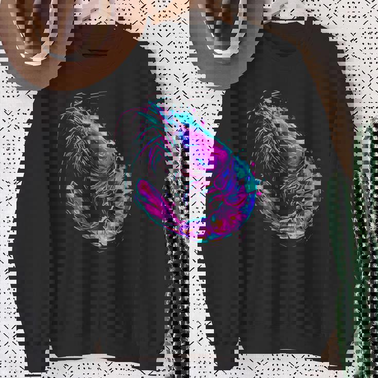 エビ 海 海 海 エビ 海 動物 海洋 哺乳類 モチーフ スウェットシャツ 年配の女性への贈り物