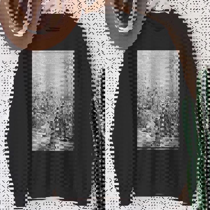 エルサレムへのイエスの参入 グスターヴ・ドーレ聖書芸術 スウェットシャツ 年配の女性への贈り物