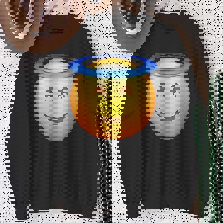 エンジェルスマイリー絵文字 スウェットシャツ 年配の女性への贈り物