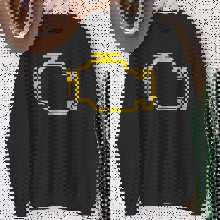 エンジンライトをチェック スウェットシャツ 年配の女性への贈り物