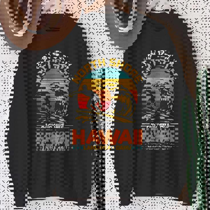 オアフ島のラニアケアビーチノースショアサーフィンハワイオアフ島 スウェットシャツ 年配の女性への贈り物