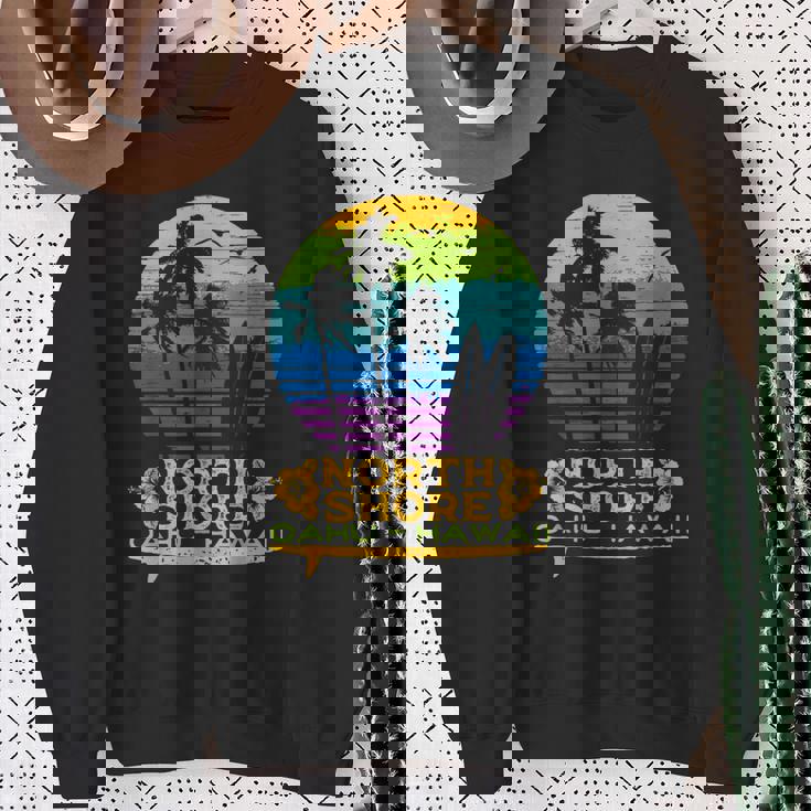 オアフ島ノースショア ハワイお土産サーフィンスタイル スウェットシャツ 年配の女性への贈り物