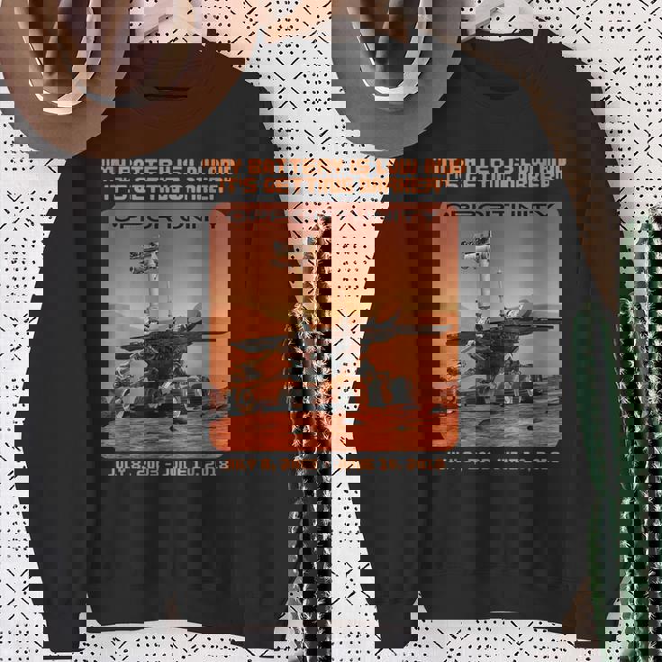 オポチュニティ 火星探査機 最後の言葉 スウェットシャツ 年配の女性への贈り物