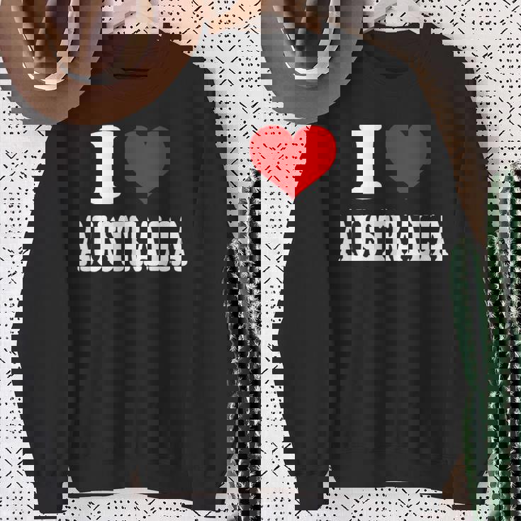 オーストラリア アイ・ハート・オーストラリア アイ・ラブ・オーストラリア スウェットシャツ 年配の女性への贈り物