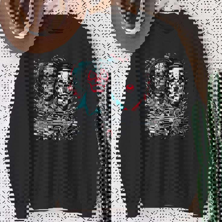 オールドスクールチョロチカーノギャングスターアート スウェットシャツ 年配の女性への贈り物