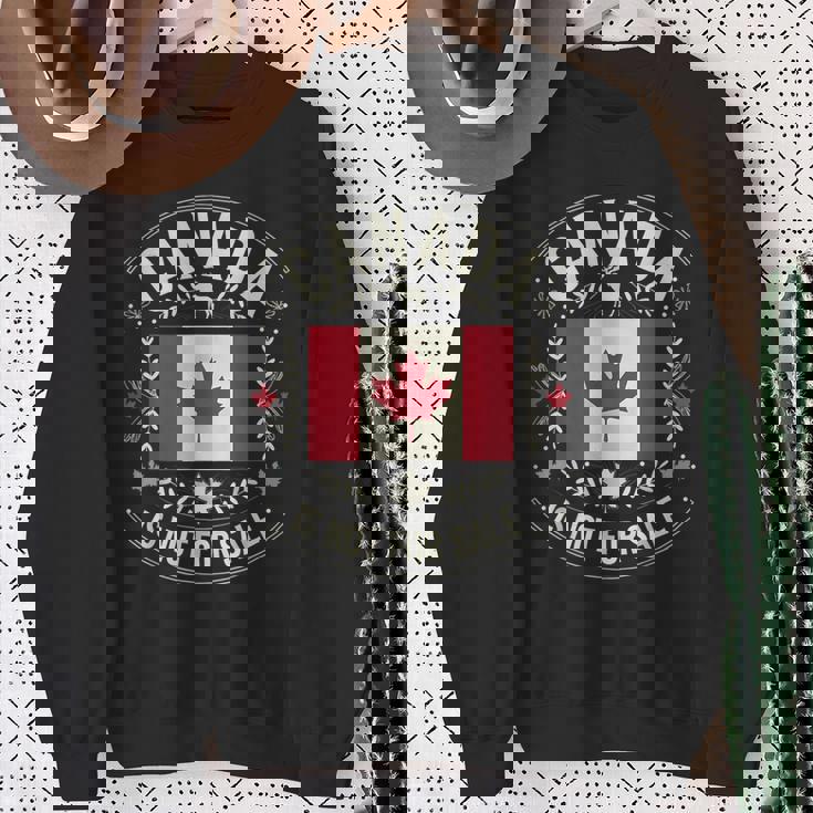 カナダは非売品です 愛国的なカナダ人 スウェットシャツ 年配の女性への贈り物