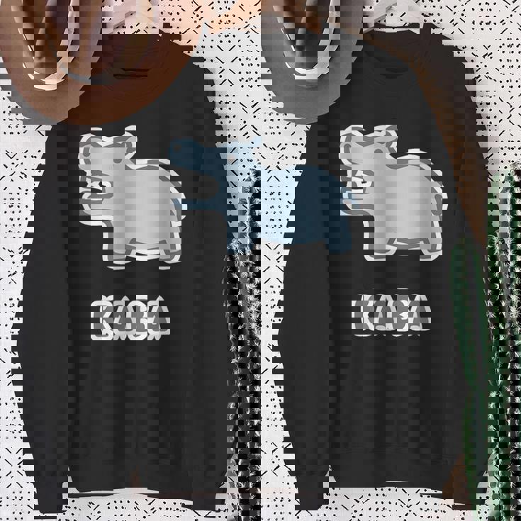 カバ くん Kaba【どうぶつフレンズ】動物園 ゆるくてかわいい キャラクター イラスト スウェットシャツ 年配の女性への贈り物