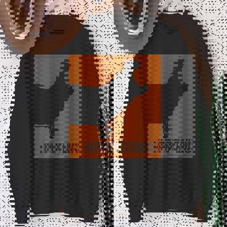 カバ 動物 カバ スウェットシャツ 年配の女性への贈り物