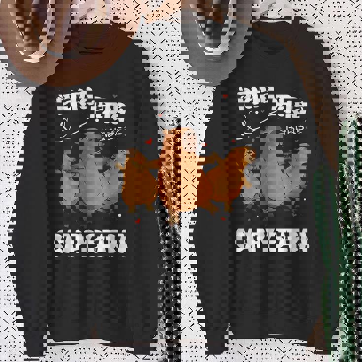 カピバラ好きファニーパラパラカピバラ スウェットシャツ 年配の女性への贈り物