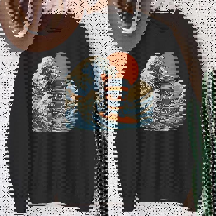 カプチーノ アサシーノ 和波 アート 忍者 コーヒー好き スウェットシャツ 年配の女性への贈り物