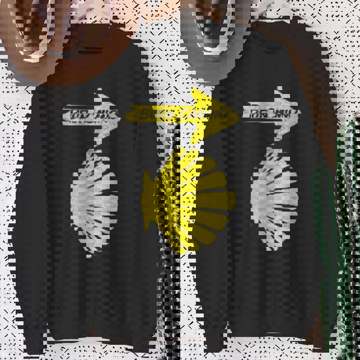 カミーノデサンティアゴの巡礼のシンボル、ブエンカミノシェル スウェットシャツ 年配の女性への贈り物