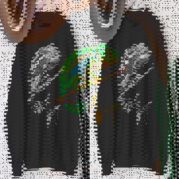 カメレオン トカゲ 爬虫類 カメレオン イグアナ トカゲ カメレオン スウェットシャツ 年配の女性への贈り物