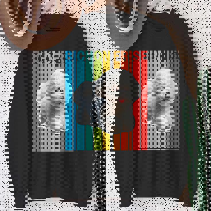 カラフルなビションフリーゼ スウェットシャツ 年配の女性への贈り物