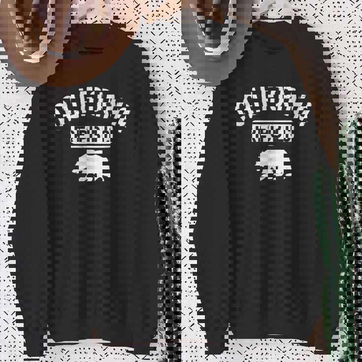 カリフォルニアリパブリックベアサーフビーチビンテージ国立公園 スウェットシャツ 年配の女性への贈り物