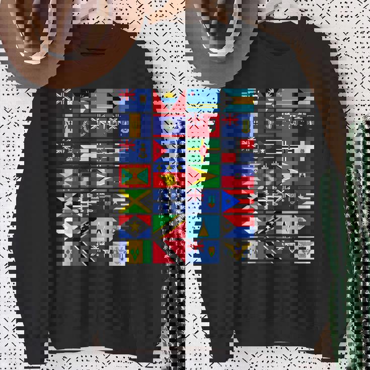 カリブ海国旗 ユニティプライド お土産 地理ギフト スウェットシャツ 年配の女性への贈り物