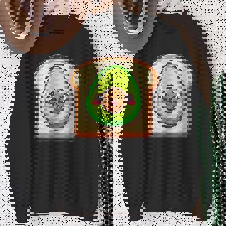 カワイイ アボカドトースト スウェットシャツ 年配の女性への贈り物