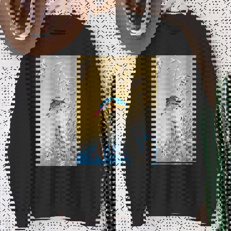 カワセミ 鳥 動物 ヴィンテージ 和 浮世絵 自然 江戸 スウェットシャツ 年配の女性への贈り物