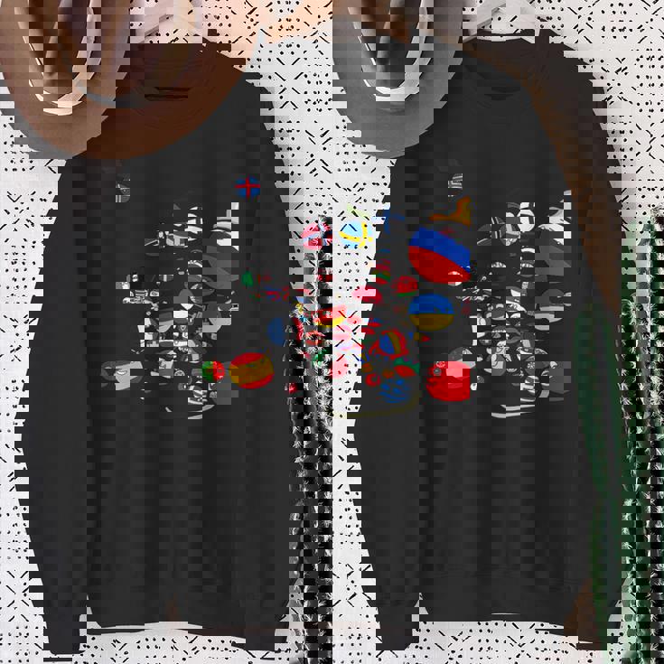 カントリーボール ヨーロッパ 面白い スウェットシャツ 年配の女性への贈り物