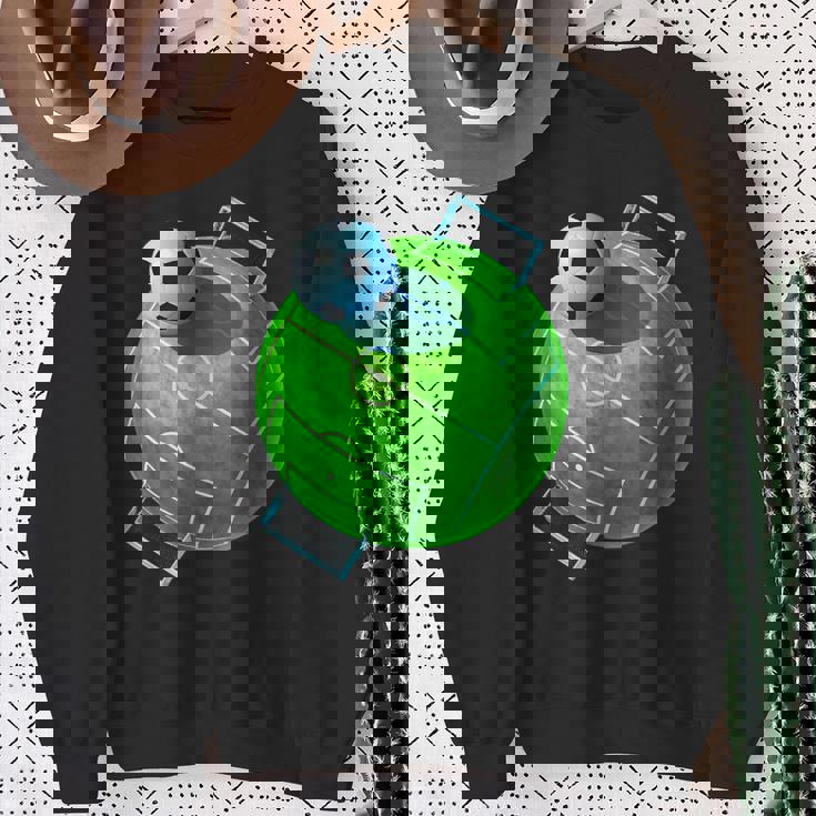 カーブ サッカーボール フィールドゴール サッカー選手 コーチ サッカーファン スウェットシャツ 年配の女性への贈り物