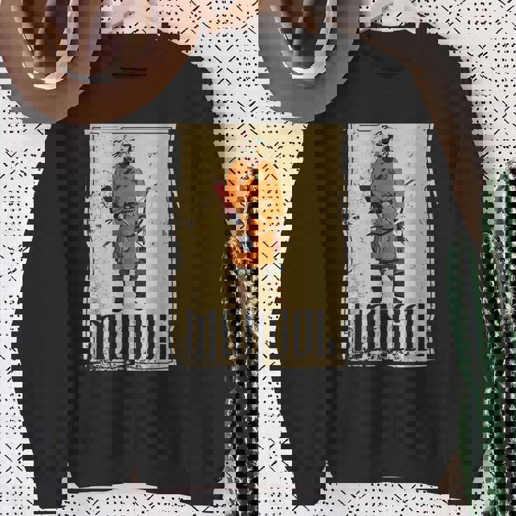 カーン・チンギス国家アジアモンゴル系征服戦士 スウェットシャツ 年配の女性への贈り物