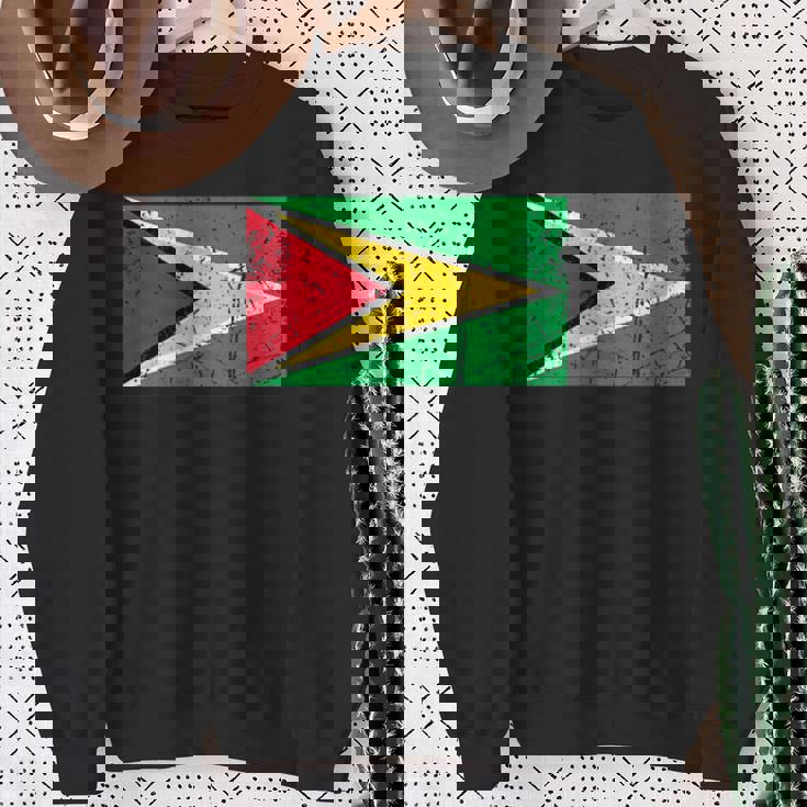 ガイアナ国旗グラフィック メンズ レディース キッズ スウェットシャツ 年配の女性への贈り物