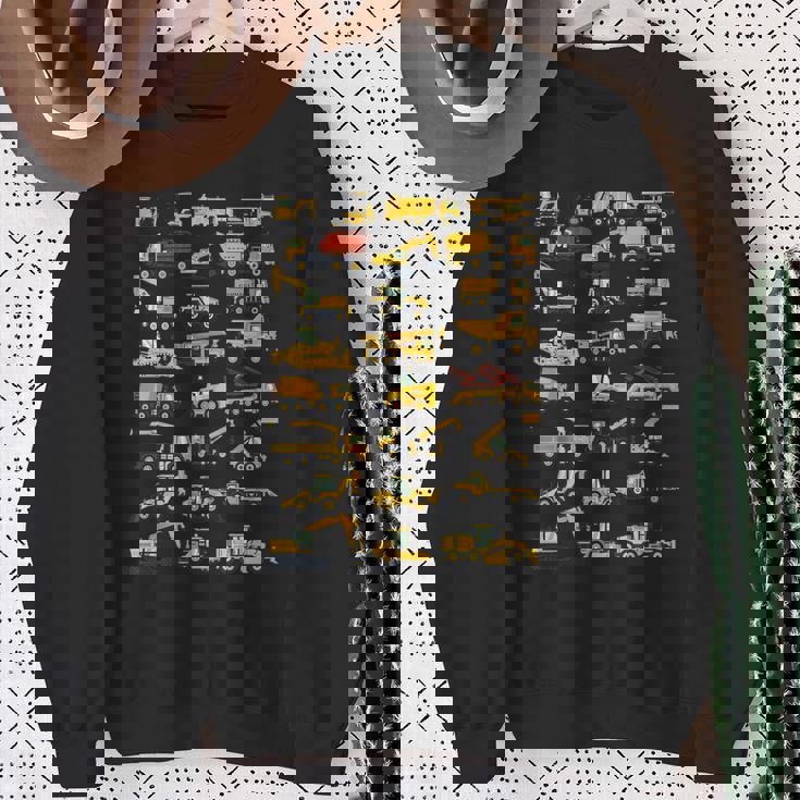 キッズ 建設車両 男の子 コンクリートミキサー クレーン スウェットシャツ 年配の女性への贈り物