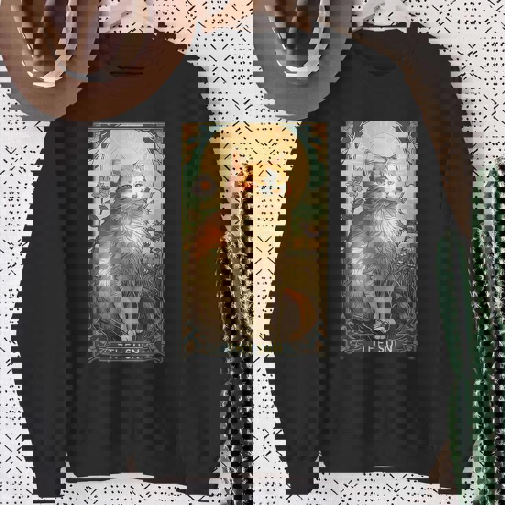 キャットタロットカード、サンタロットカード、アールヌーボーtシャツ スウェットシャツ 年配の女性への贈り物