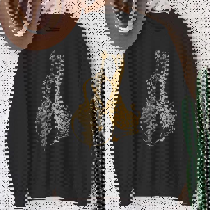 キリン 演奏 チェロ おもしろい 動物 チェリスト ロック ミュージシャン アート スウェットシャツ 年配の女性への贈り物