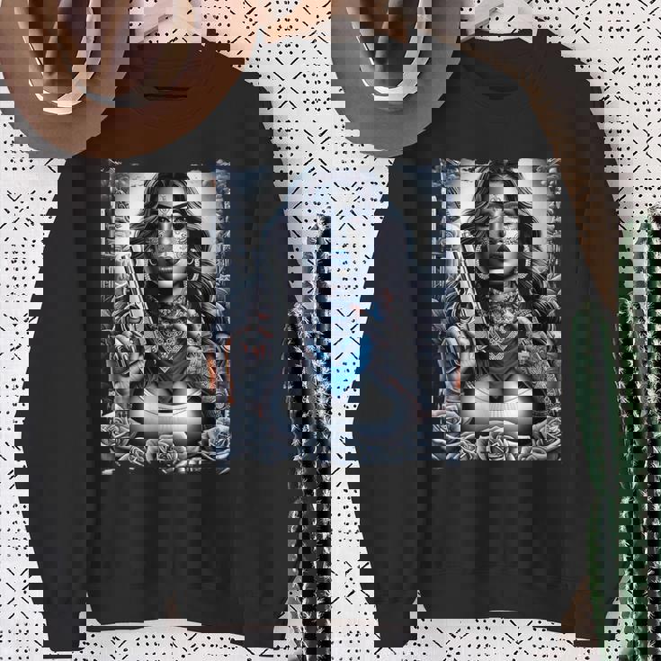 ギャングガール ヒップホップ チカーノデザイン スウェットシャツ 年配の女性への贈り物