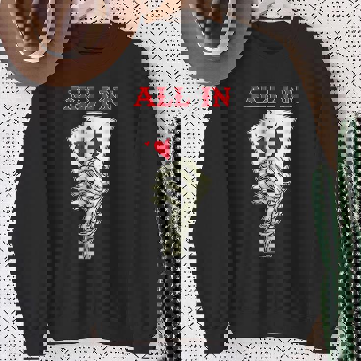 ギャンブル ポーカー プレーヤー スケルトン ハンド ポーカー カード 7 2 ポーカー スウェットシャツ 年配の女性への贈り物