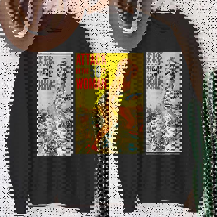 クラシック ハロウィン モンスター ポスター ホラー映画 スウェットシャツ 年配の女性への贈り物