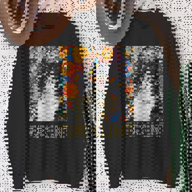 クリムト絵画の猫、猫好き、エキゾチックショートヘア、アーティスト スウェットシャツ 年配の女性への贈り物