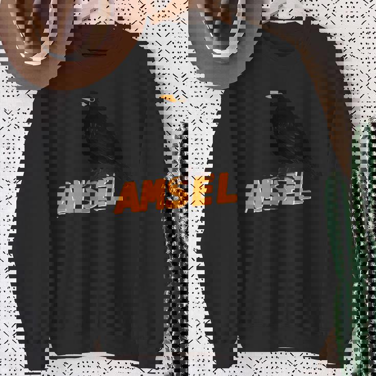 クロウタドリ 鳥 動物 図 バードウォッチング 贈り物 鳥類学者 生物学者 自然科学 スウェットシャツ 年配の女性への贈り物