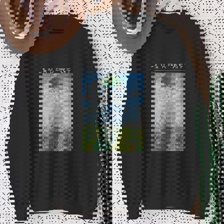 クロード モネ 面白いtシャツ アート 日傘 印象派 絵画 メンズ レディース 面白い 服 美術 油彩画 スウェットシャツ 年配の女性への贈り物