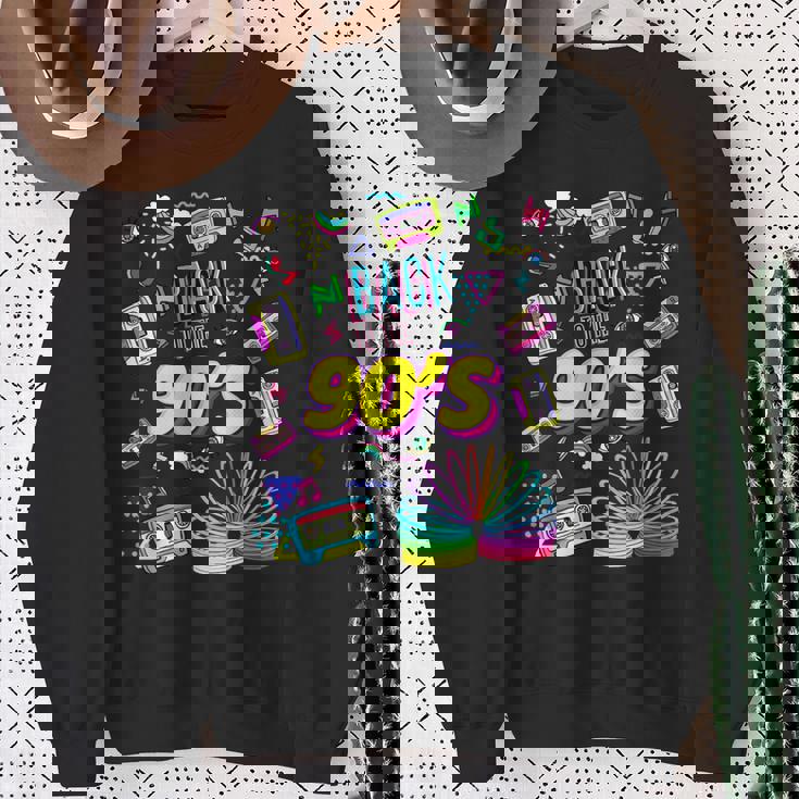 クールな90年代フォーエバー、ヴィンテージレトロバックトゥ90年代のグラフィックデザイン。 スウェットシャツ 年配の女性への贈り物