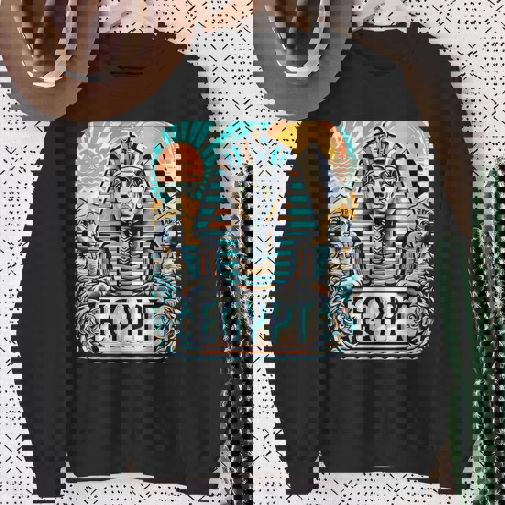 クールなエジプトスフィンクス旅行コスチュームエジプトのお土産。 スウェットシャツ 年配の女性への贈り物