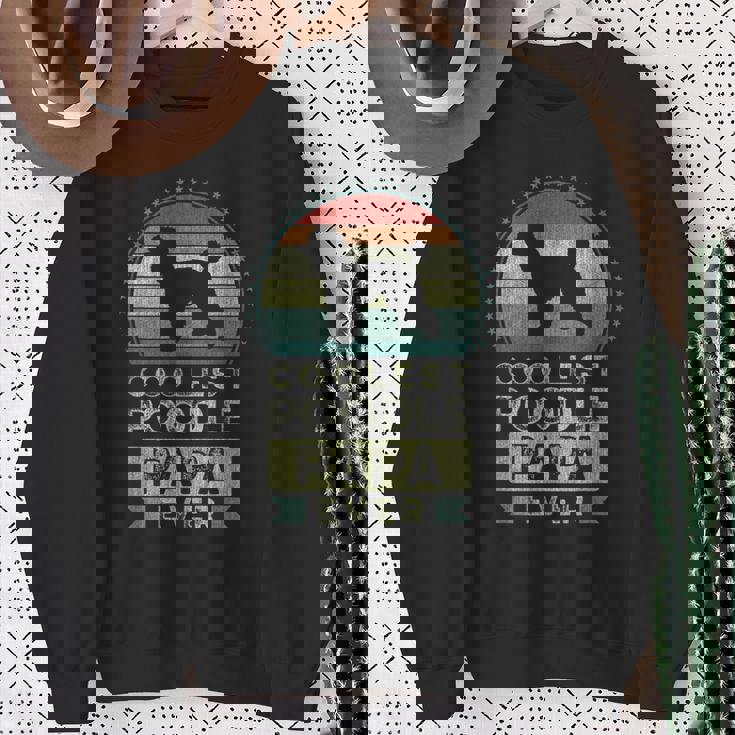 クールなプードル・パパ、父の日 スウェットシャツ 年配の女性への贈り物