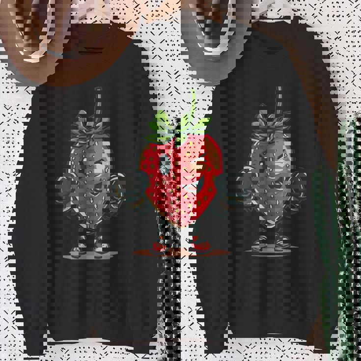 クールなボクシングストロベリーコスチューム。 スウェットシャツ 年配の女性への贈り物