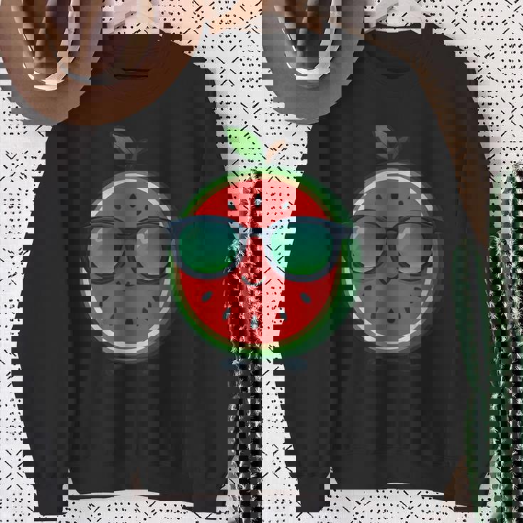 クールな漫画スイカサングラス付き スウェットシャツ 年配の女性への贈り物