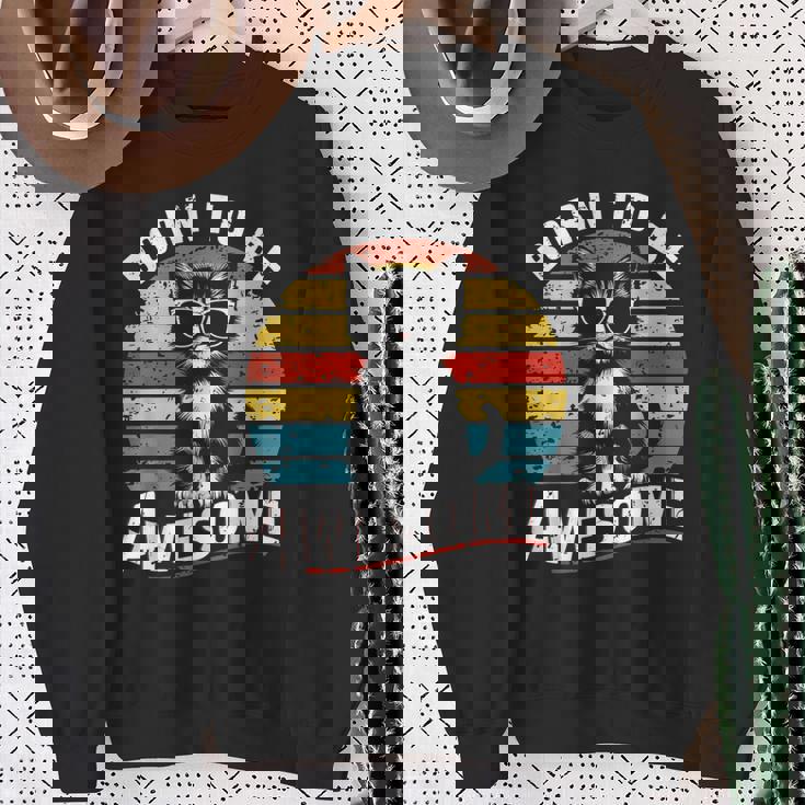 クールな猫のレトロヴィンテージ 素晴らしいために生まれました スウェットシャツ 年配の女性への贈り物