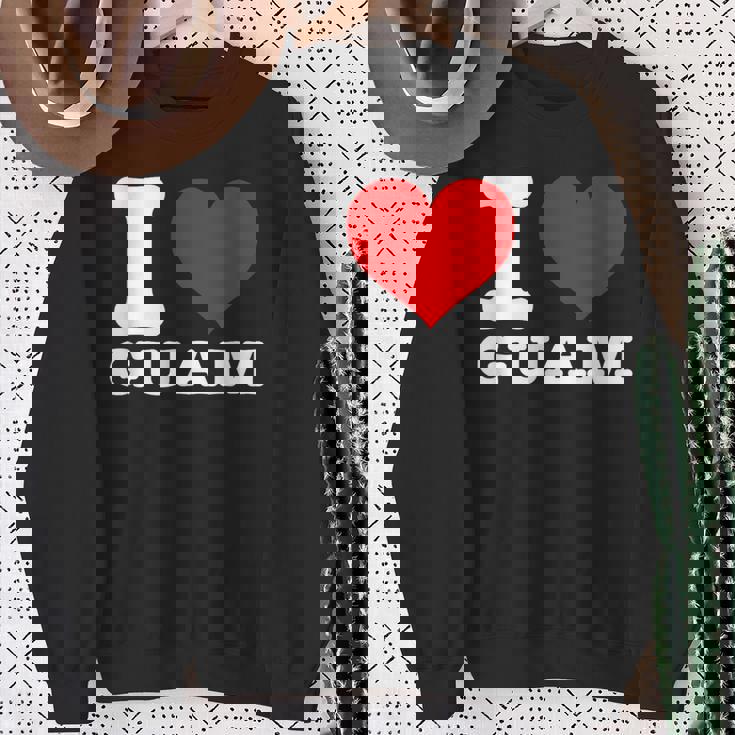 グアム I Heart Guam I Love Guam スウェットシャツ 年配の女性への贈り物