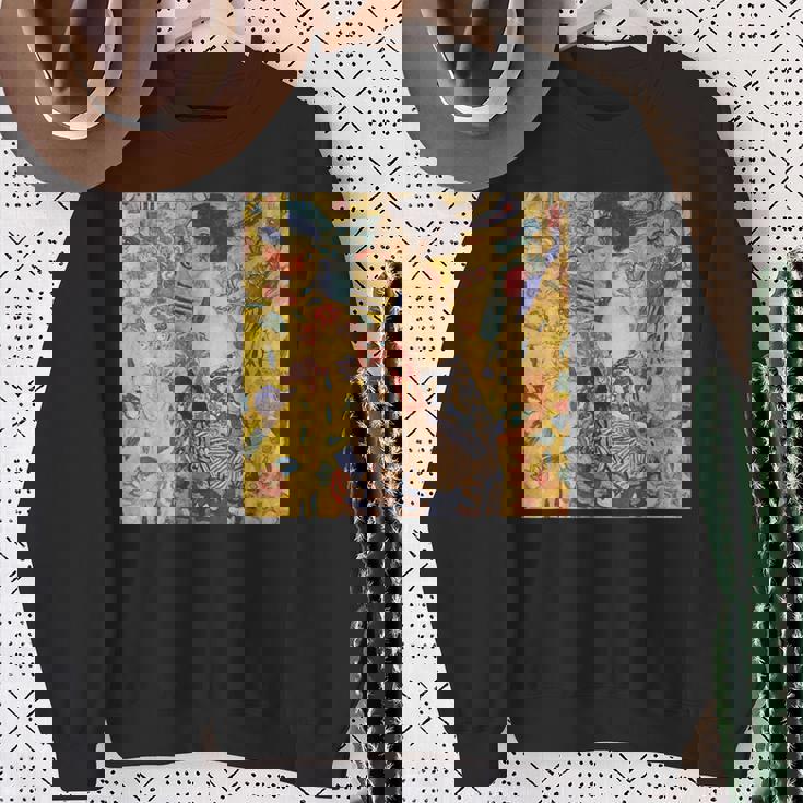 グスタフ・クリムト作「Lady With Fan」 スウェットシャツ 年配の女性への贈り物