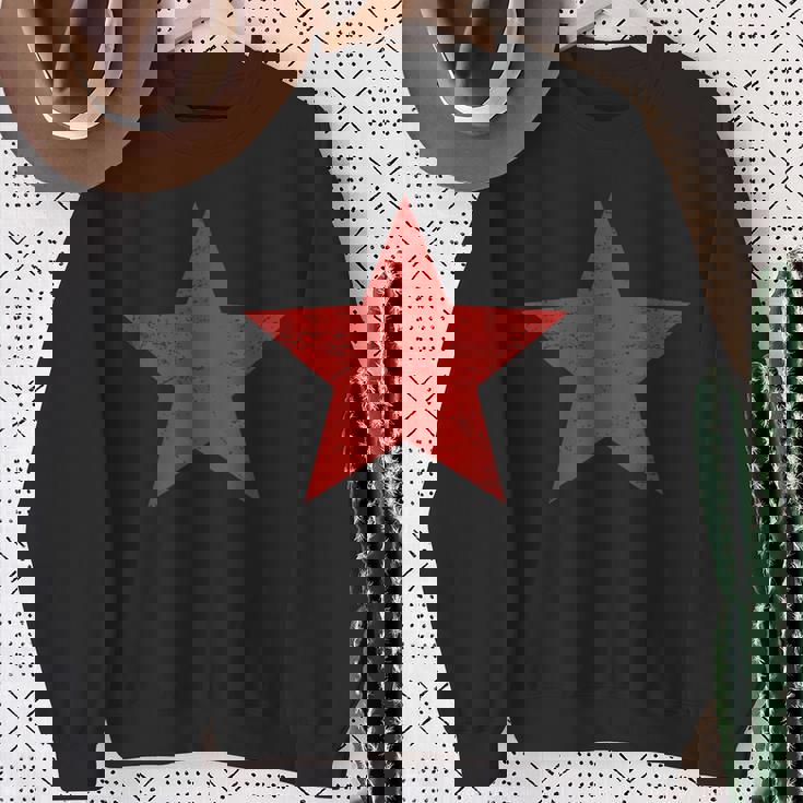 グランジ オルタナティブ アンティーク調 レッドスター 90年代ロックバンド音楽 スウェットシャツ 年配の女性への贈り物