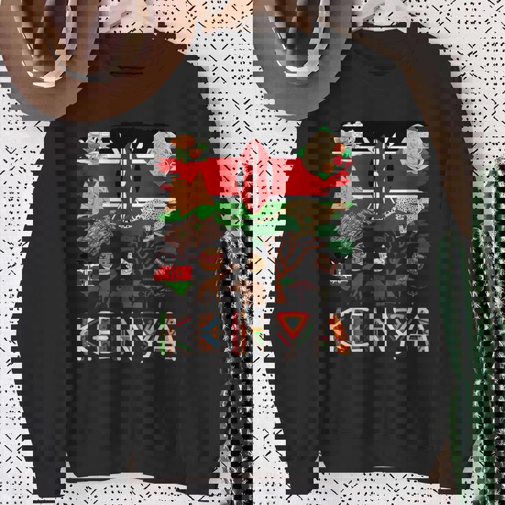 ケニア国旗の衣装のアイデア ケニアフード&ケニア国旗 スウェットシャツ 年配の女性への贈り物