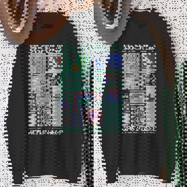 ゲーム パソコン 面白いtシャツ ゲーマー ネタ メンズ おもしろ 面白い 服 オリジナル グッズ 文字tシャツ スウェットシャツ 年配の女性への贈り物