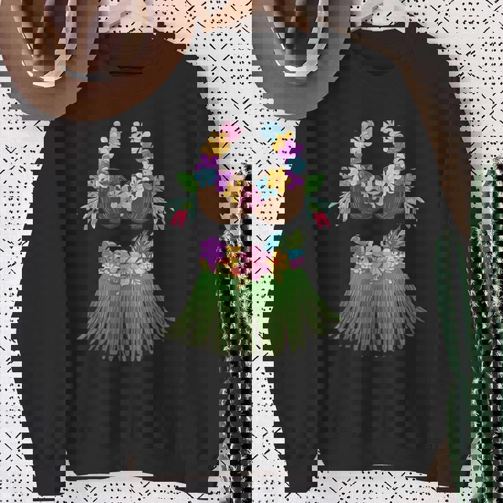 ココナッツブラ レイ 花 草 スカート フラ パーティー ハロウィン スウェットシャツ 年配の女性への贈り物