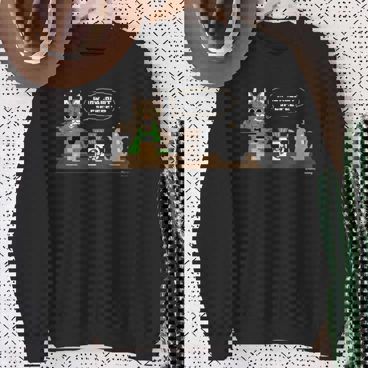 コーヒーいかが？ 猫 コーヒー スウェットシャツ 年配の女性への贈り物