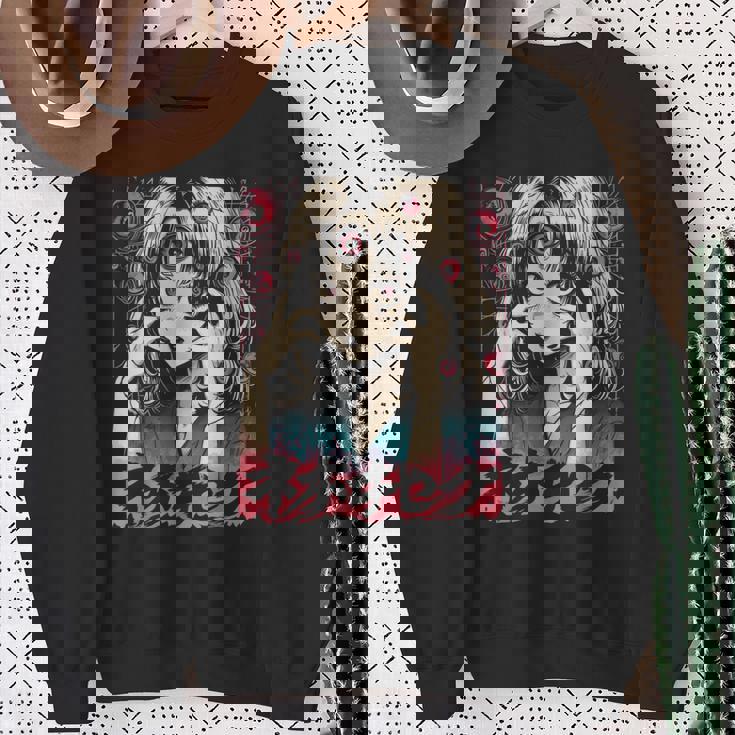 ゴス グランジ 鬼 アニメ 少女 ワイフ ホラー オルト 美学 スウェットシャツ 年配の女性への贈り物