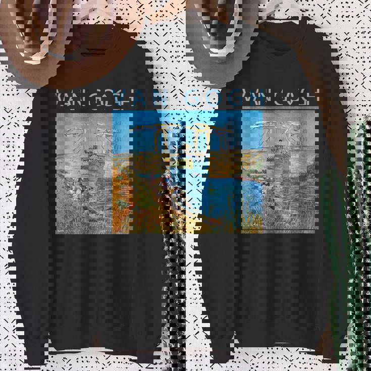 ゴッホ 面白いtシャツ アート アルルの跳ね橋 印象派 絵画 メンズ レディース 面白い 服 美術 油彩画 スウェットシャツ 年配の女性への贈り物